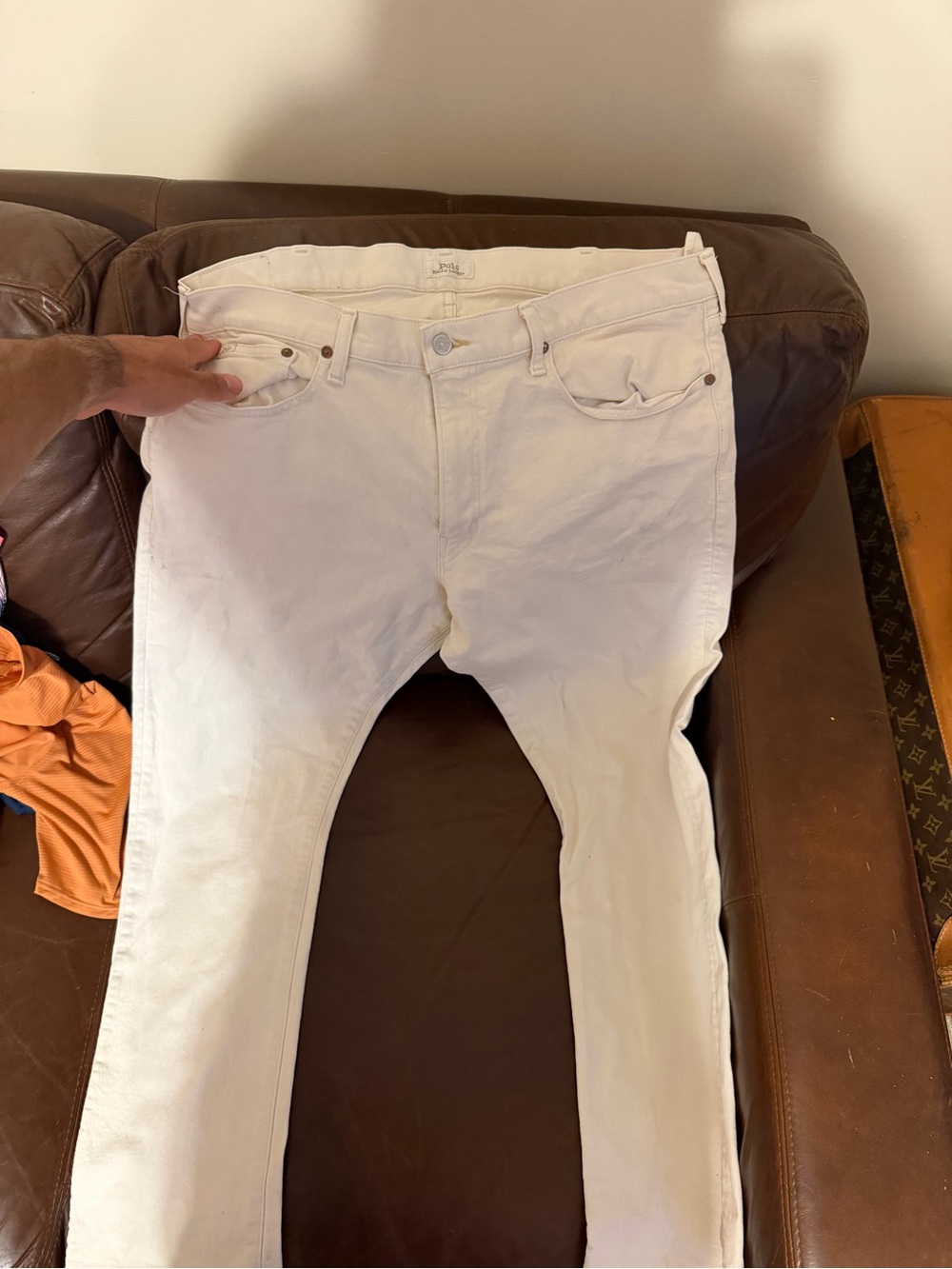 Polo Ralph Lauren Sullivan Slim Straight Jeans – Men’s 38x32 – Ivory/Cream
